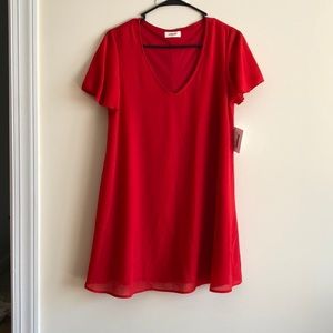 Adrienne Red Flowy Dress size Small